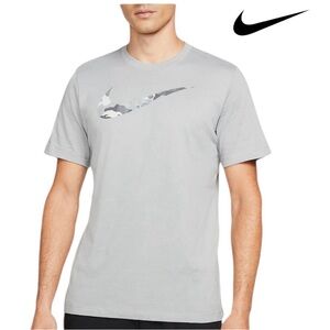Nike EUC Men’s Gray Camo Swoosh Dri Fit T-Shirt XXL